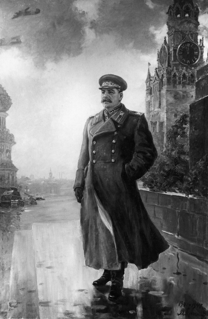 Retrato de Joseph Stalin, Pintura a óleo de Alexander Gerasimov de Unbekannt