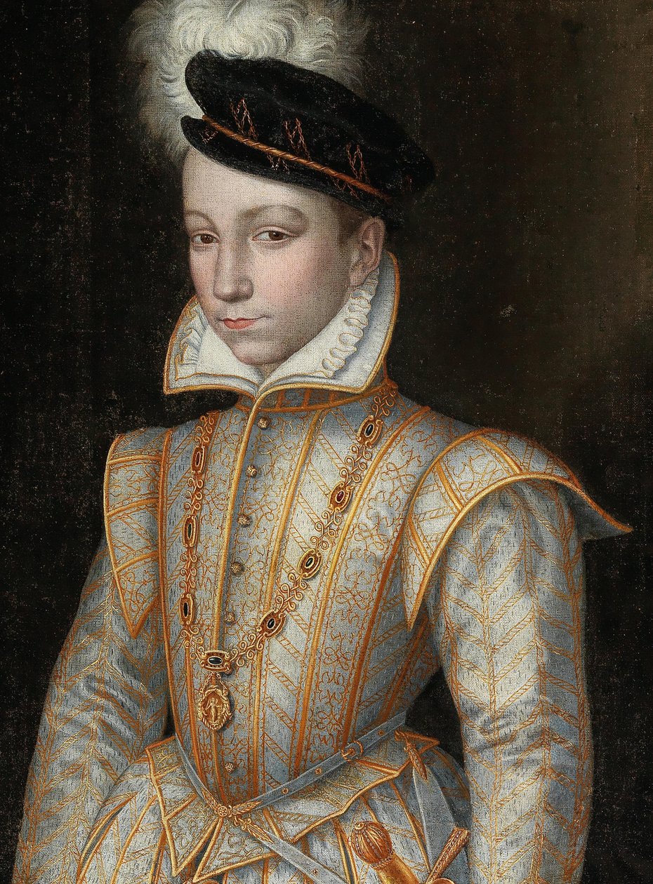 Retrato do rei Carlos IX da França 1550-1574, c. 1560. de Unbekannt