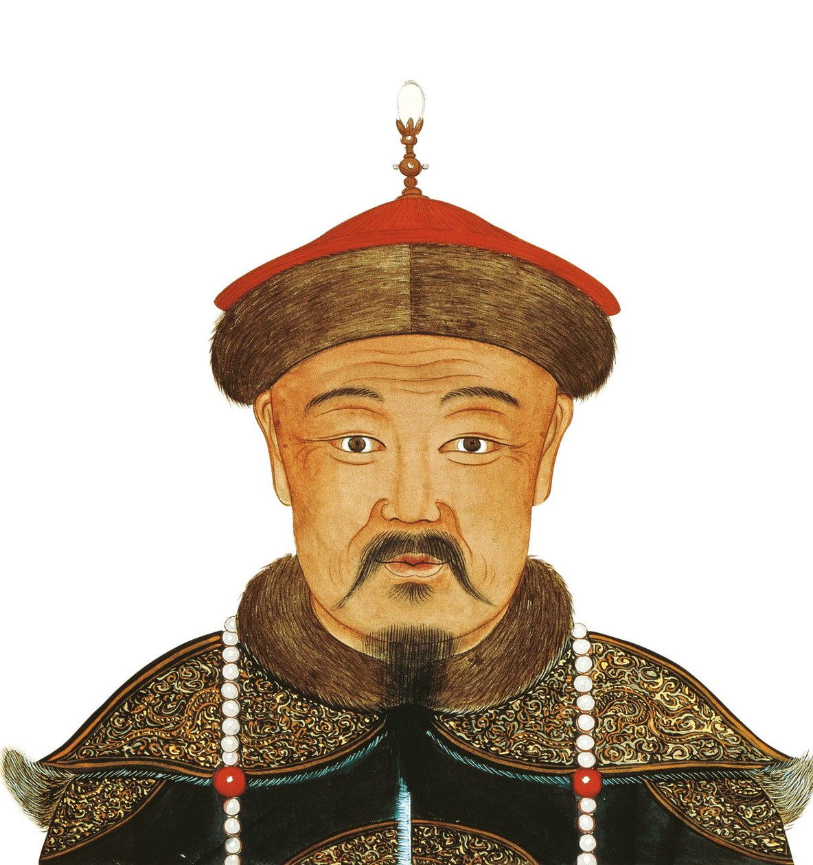 Retrato de Kublai Khan 1215-1294, século XIII de Unbekannt