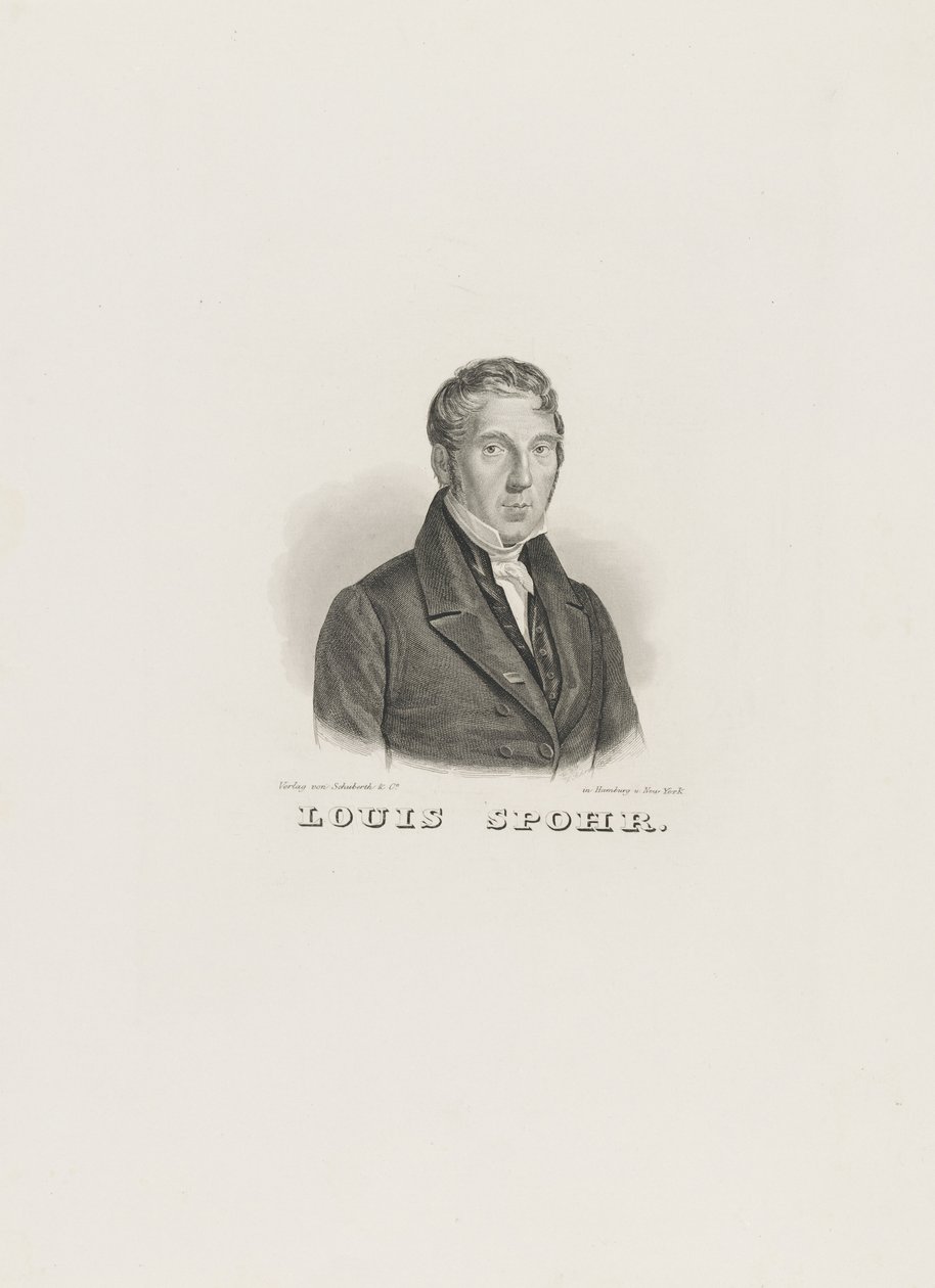 Retrato de Louis Spohr 1784-1859, c. 1830-1840. de Unbekannt