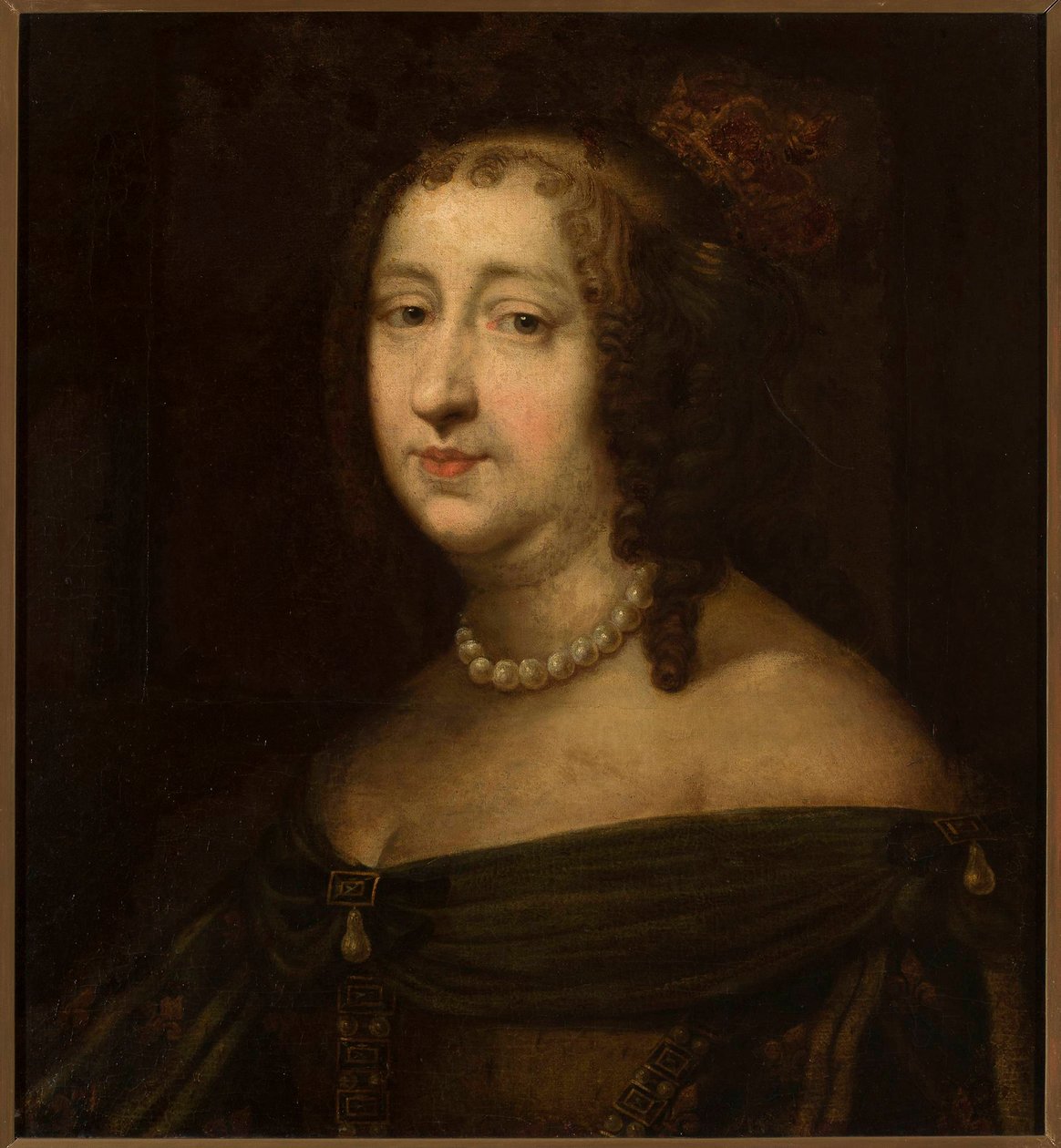 Retrato de Marie Louise Gonzaga 1611-1667, Rainha da Polônia, meados do séc.. de Unbekannt