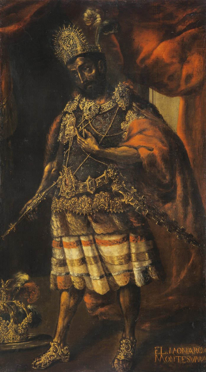 Retrato de Moctezuma II, século XVII de Unbekannt