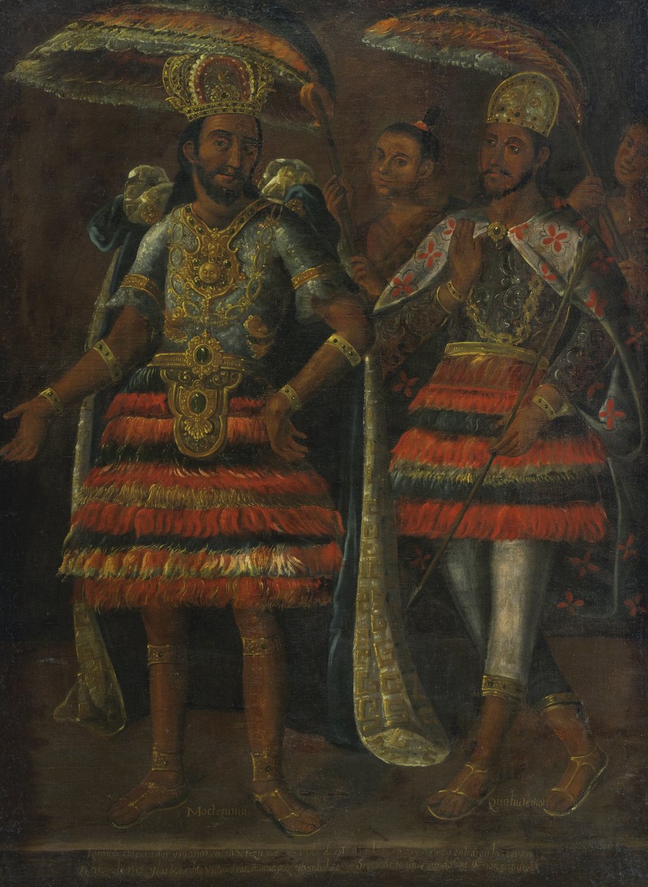 Retrato de Moctezuma e Cuauhtémoc, século XVII de Unbekannt