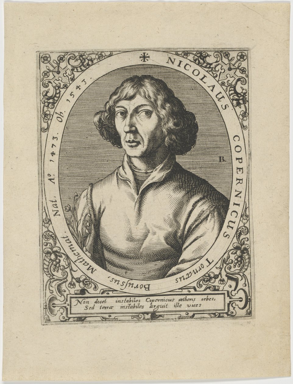 Retrato de Nicolau Copérnico 1473-1543, 1598. de Unbekannt