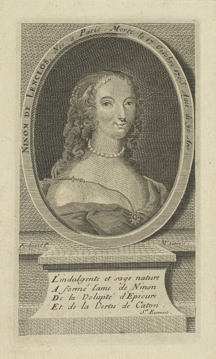 Retrato de Ninon Lenclos 1620-1705, ca 1730. de Unbekannt