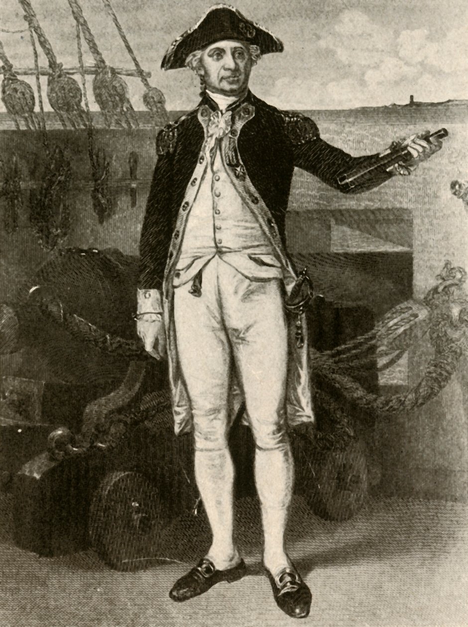 Retrato de Paul Jones, comodoro da Marinha dos Estados Unidos, c1780, 1937. de Unbekannt