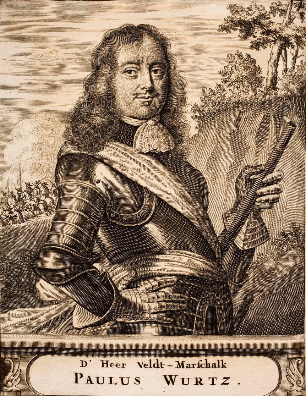 Retrato de Paul Würtz 1612-1676 De: local da guerra, 1675. de Unbekannt