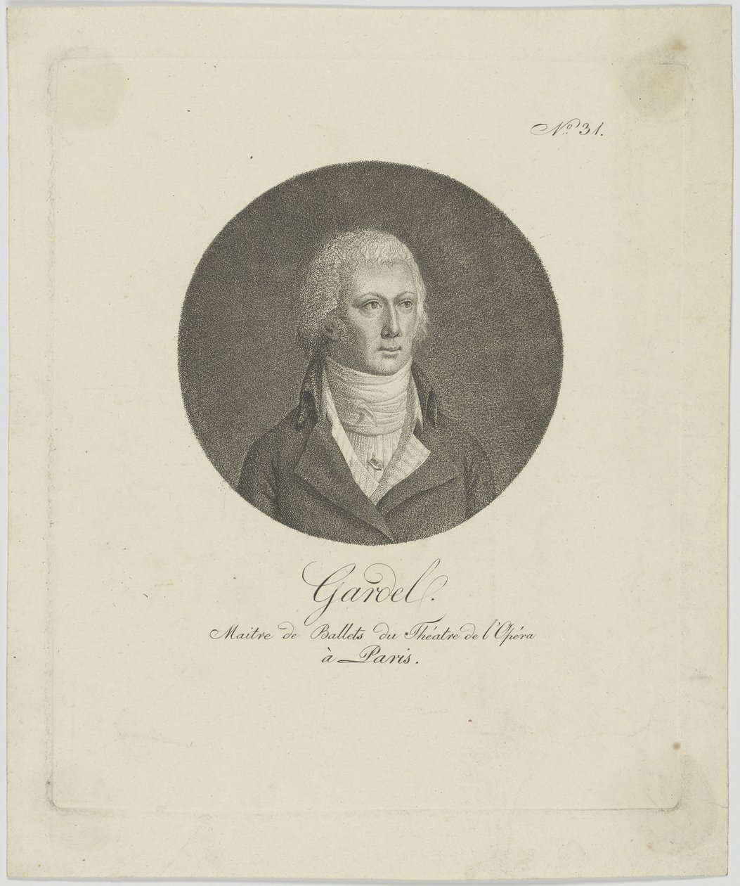 Retrato de Pierre-Gabriel Gardel 1758-1840, c. 1787 de Unbekannt