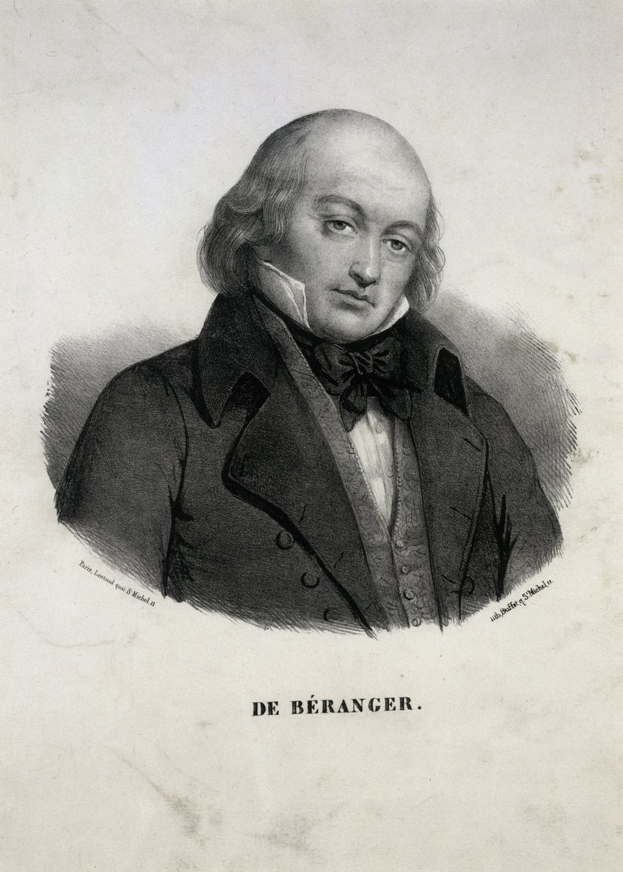 Retrato de Pierre-Jean de Béranger 1780-1857. de Unbekannt