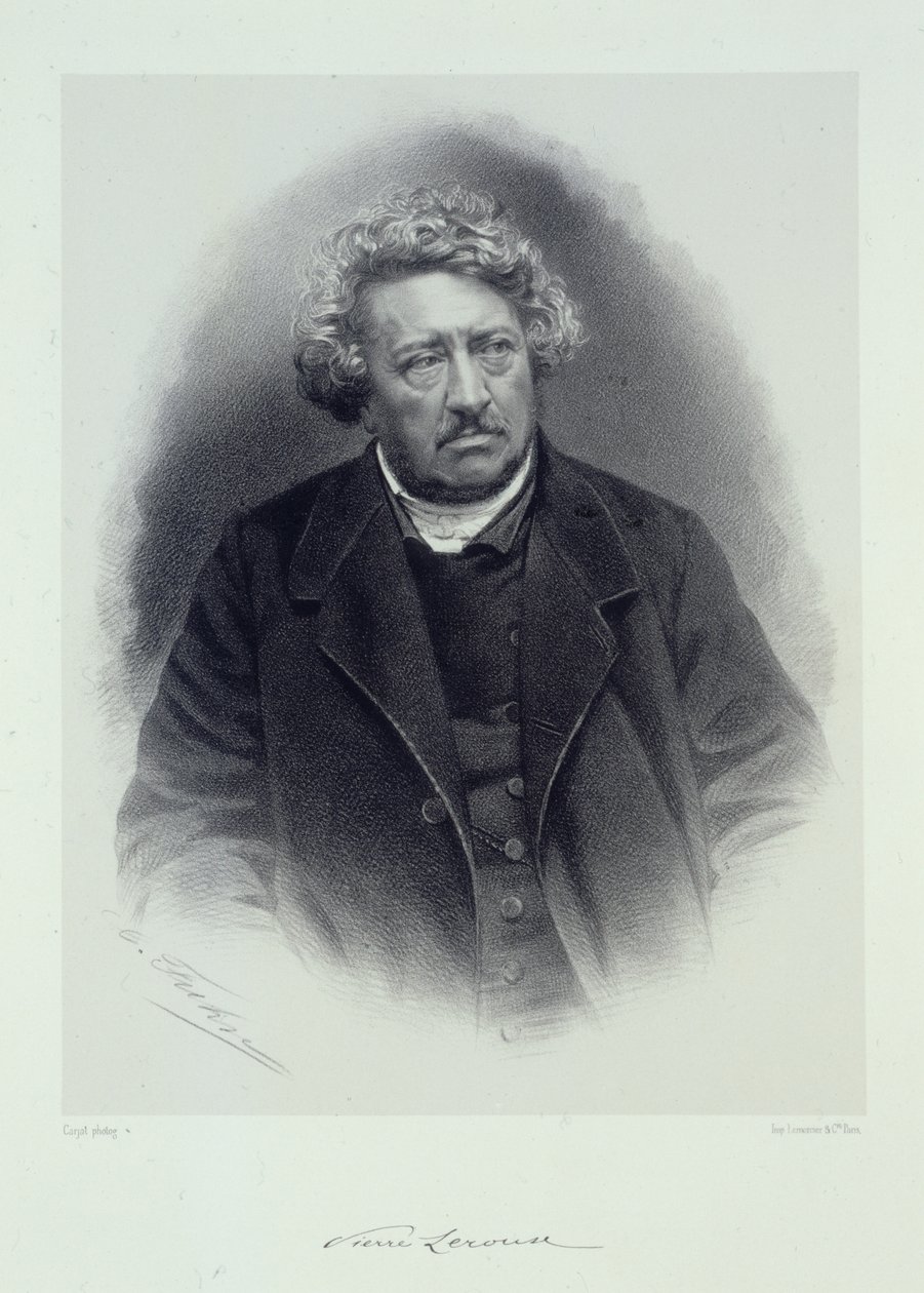 Retrato de Pierre Leroux 1797-1871. de Unbekannt