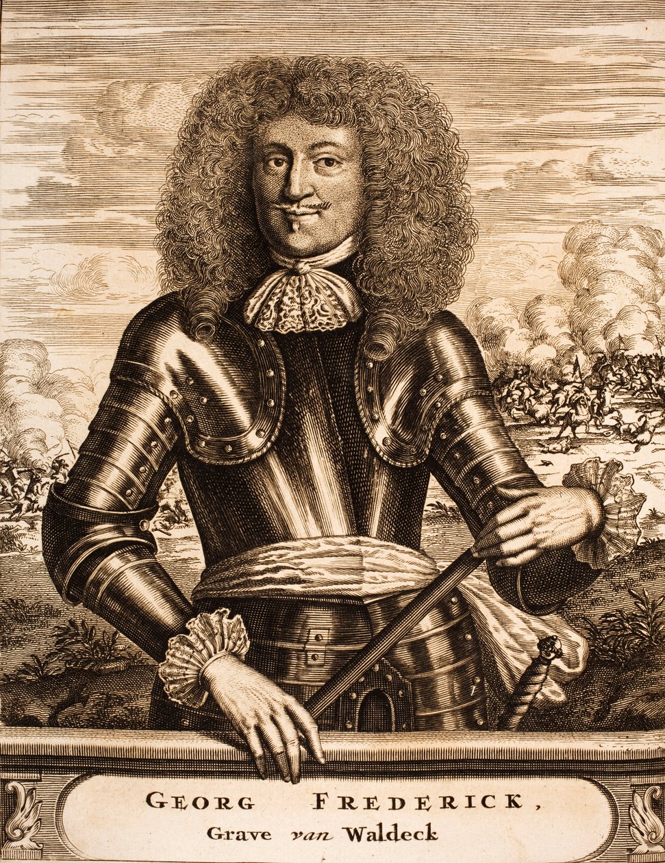 Retrato do príncipe Georg Friedrich de Waldeck 1620-1692 De: local da guerra, 1675. de Unbekannt