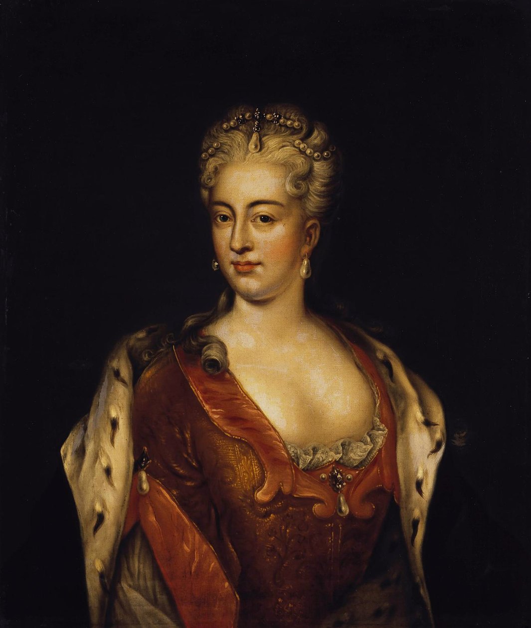 Retrato da princesa Charlotte Christine de Brunswick-Wolfenbüttel, esposa de Tsarevich Alexei de Russ de Unbekannt