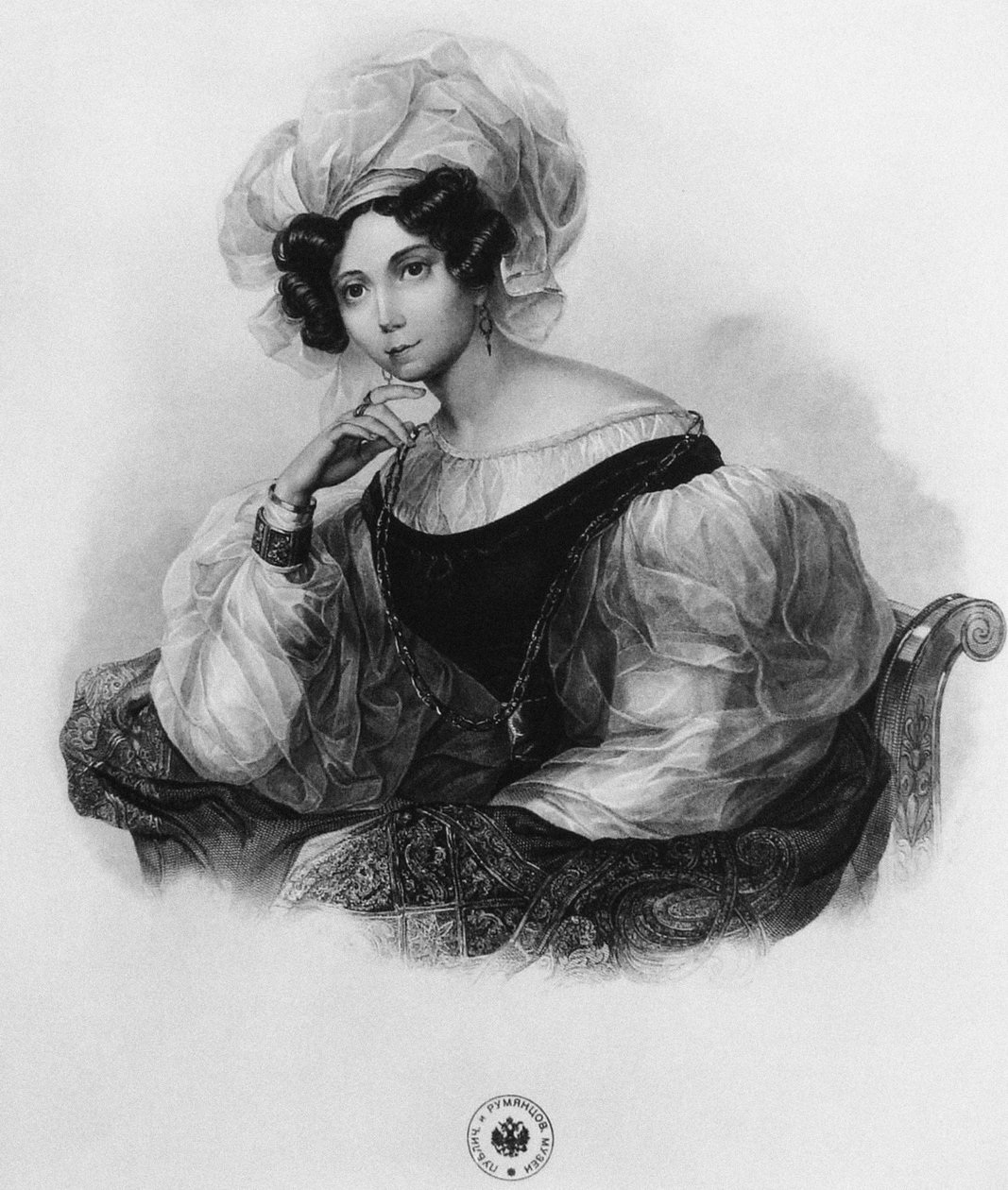 Retrato da princesa Zinaida Alexandrovna Volkonskaya 1792-1862 de Unbekannt