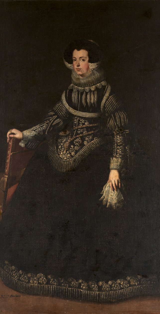 Retrato da rainha Elisabeth da França 1602-1644, rainha consorte da Espanha de Unbekannt