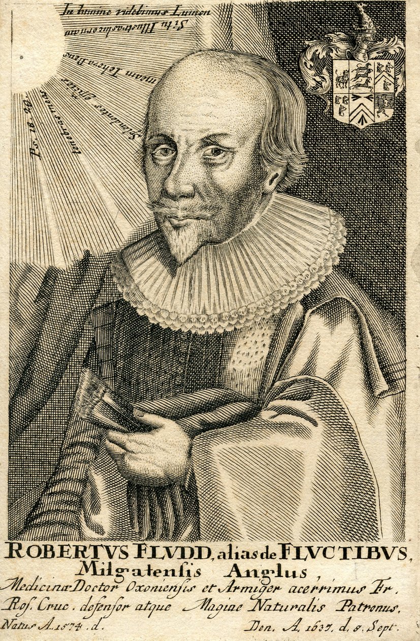 Retrato de Robert Fludd 1574-1637, século XVII de Unbekannt