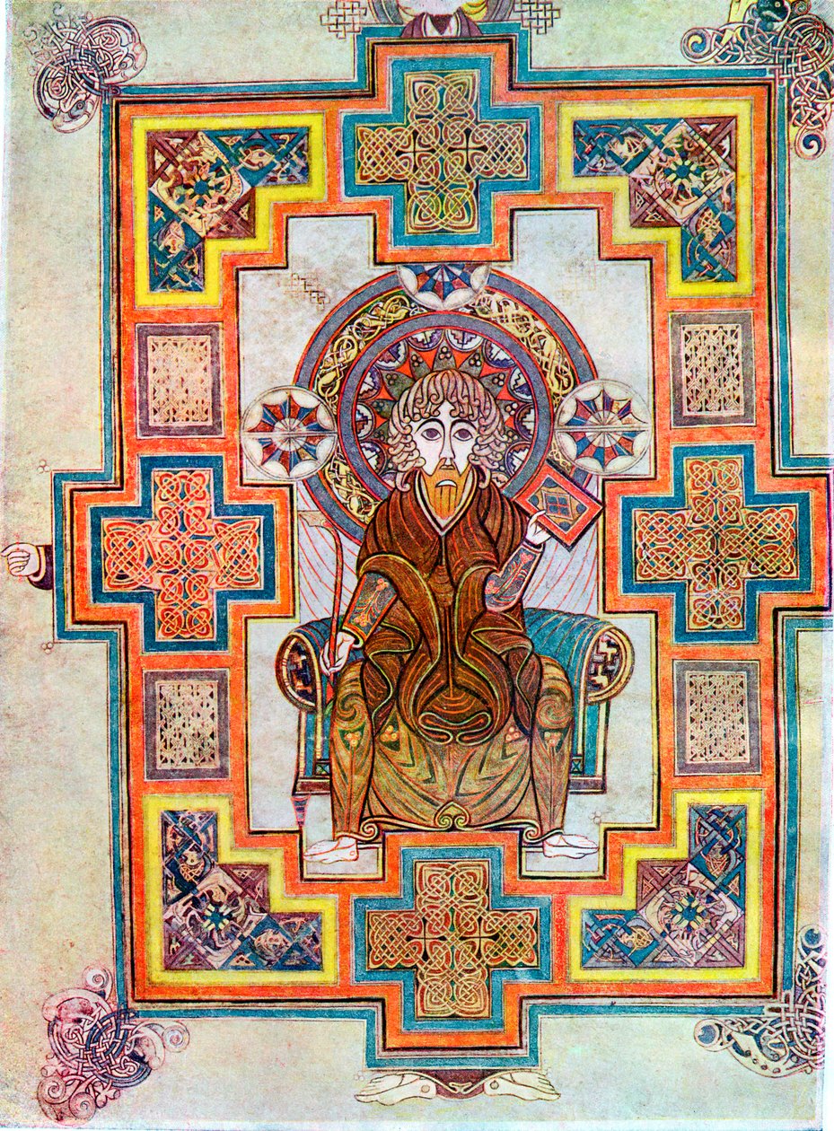 Retrato de São João do Livro de Kells, c800 de Unbekannt