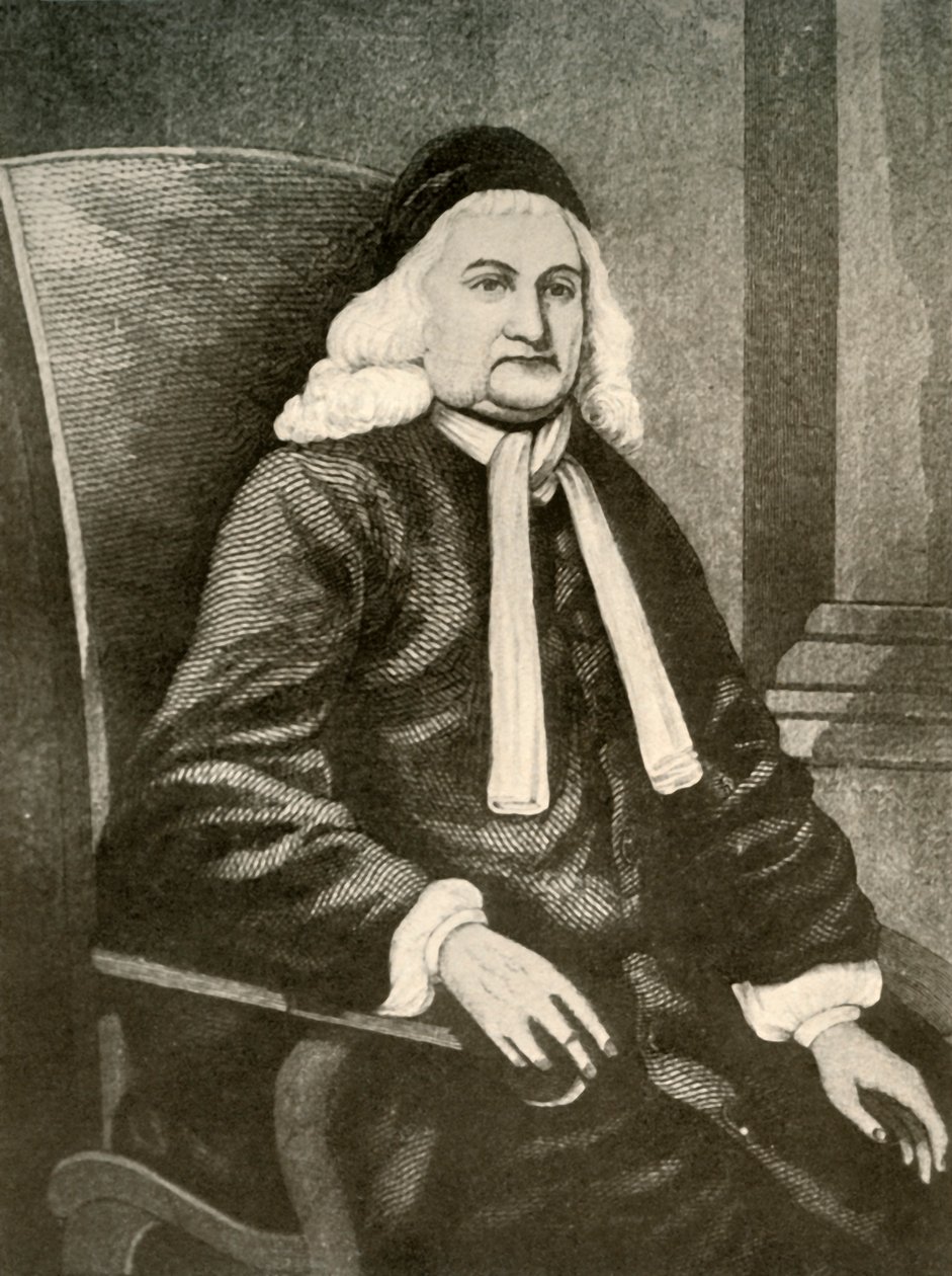 Retrato de Samuel Sewall, em peruca e casaco comprido, c1700-1720, 1937. de Unbekannt