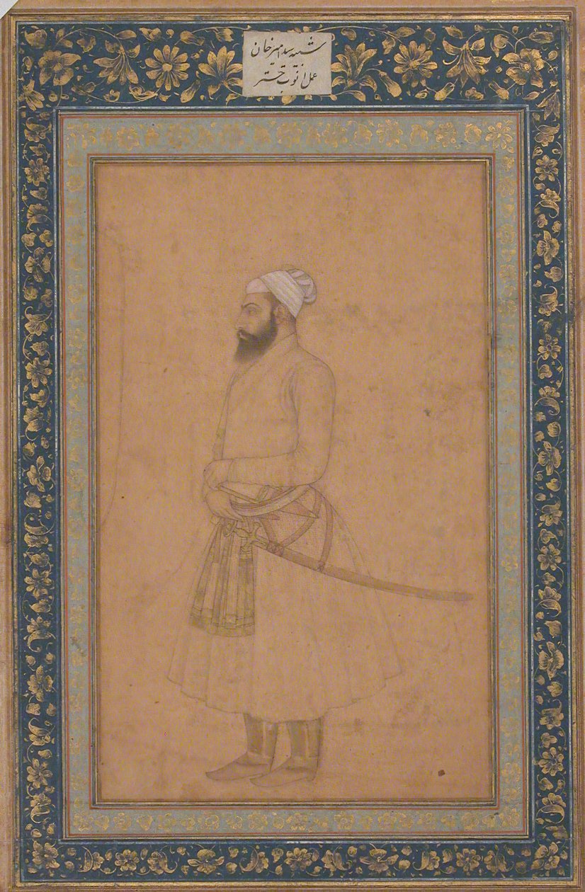 Retrato de Sayyid Amir Khan, segunda metade do século XVII. de Unbekannt