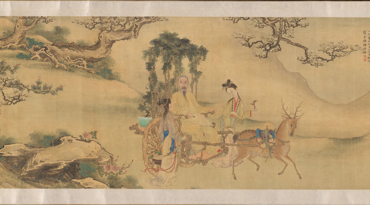 Retrato de Shaoyu disfarçado de Liu Ling, ca. 1795. de Unbekannt