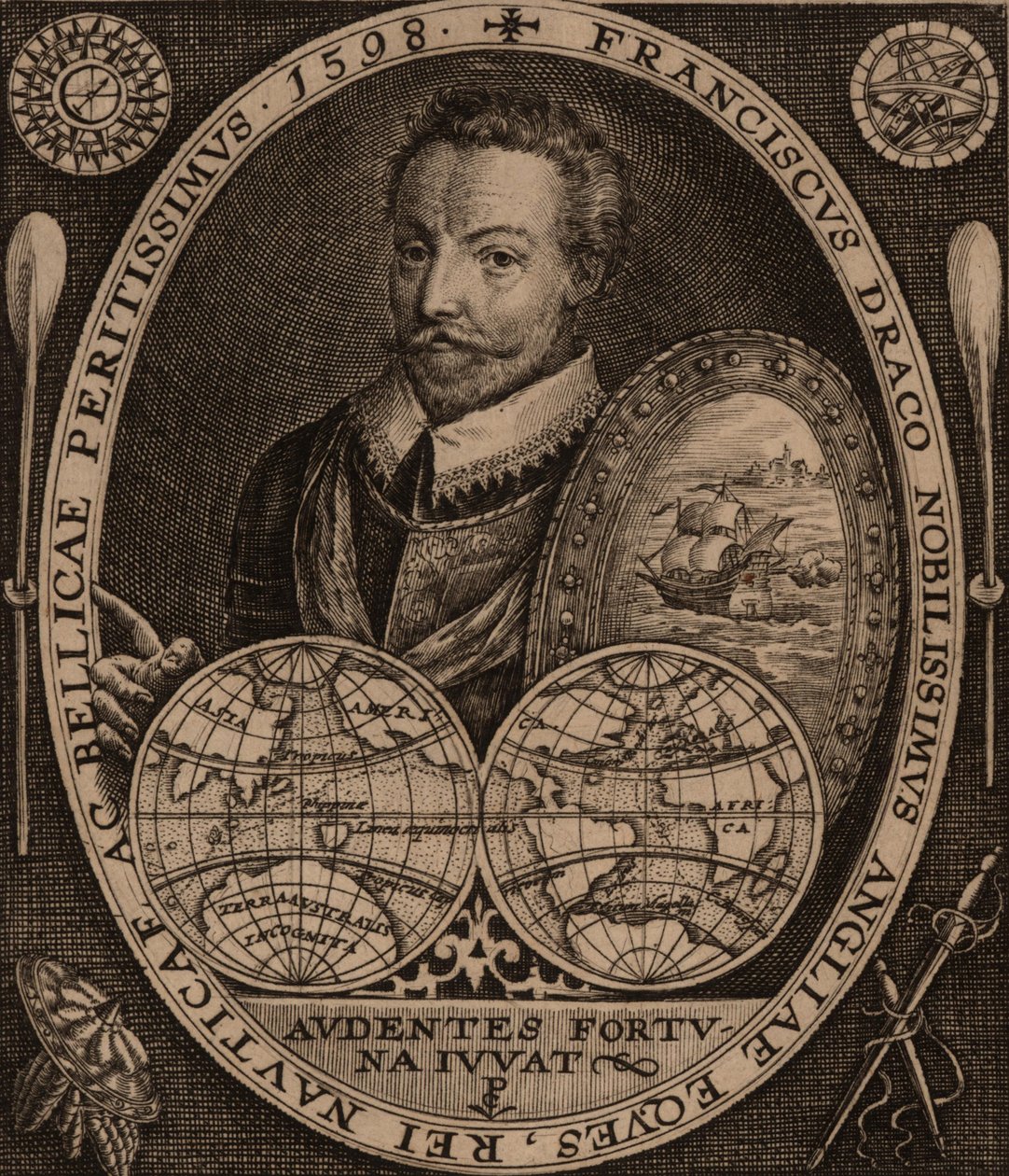 Retrato de Sir Francis Drake, 1641. de Unbekannt