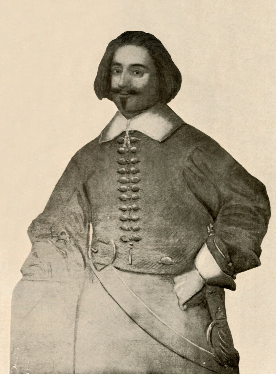 Retrato de Sir John Leverett, com casaco amarelo e faixa de soldados comuns, 1640-1660, 1937. de Unbekannt
