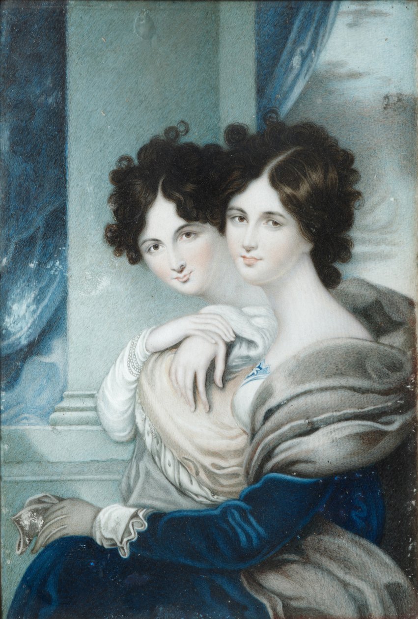 Retrato das Princesas das Irmãs Anna Petrovna 1777-1805 e Ekaterina Petrovna 1783-1830 Lopukhin de Unbekannt