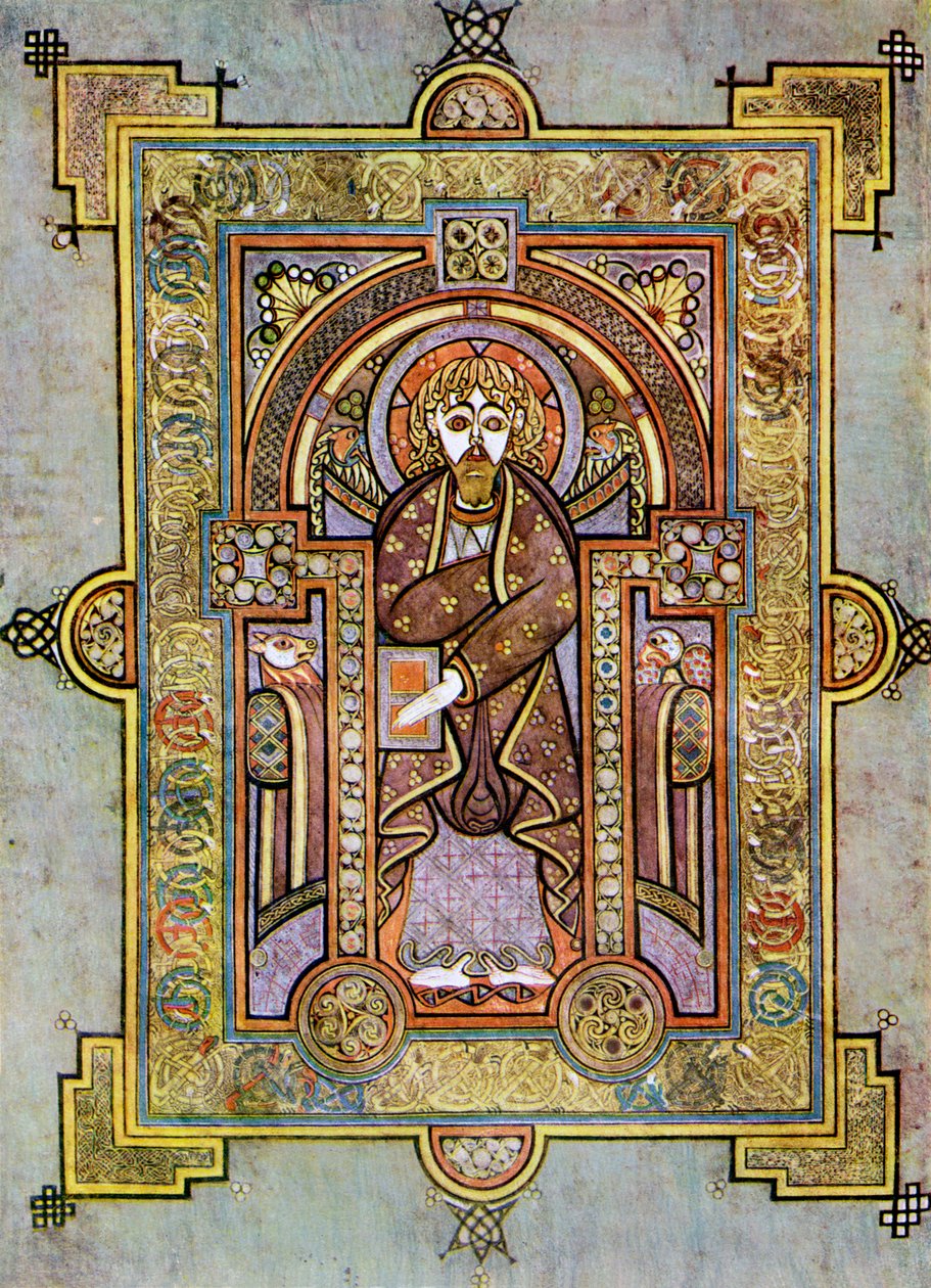 Retrato de São Mateus, 800 dC, século XX de Unbekannt