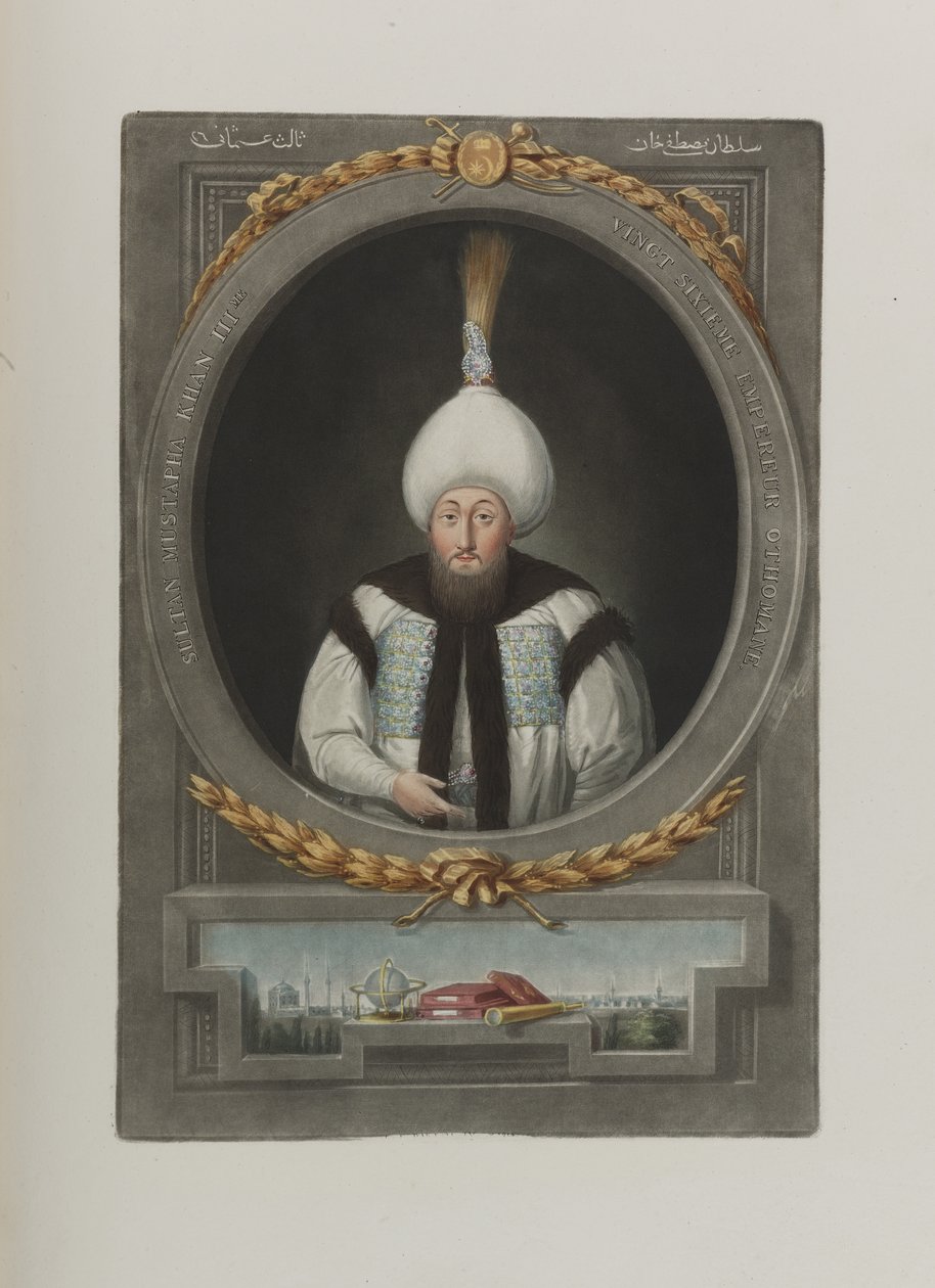 Retrato do sultão Mustafa III 1717-1774, 1815 de Unbekannt
