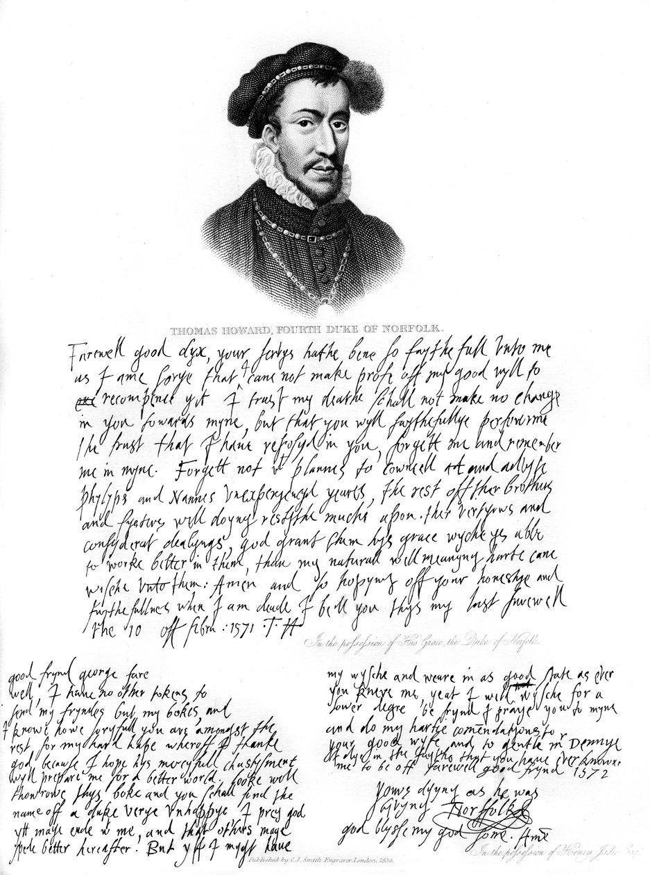 Retrato de Thomas Howard, 4º Duque de Norfolk, 1572, 1840 de Unbekannt