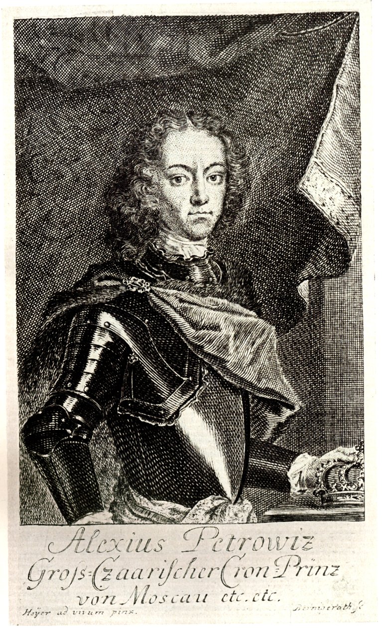 Retrato de Tsarevich Alexei Petrovich da Rússia 1690-1718 de Unbekannt