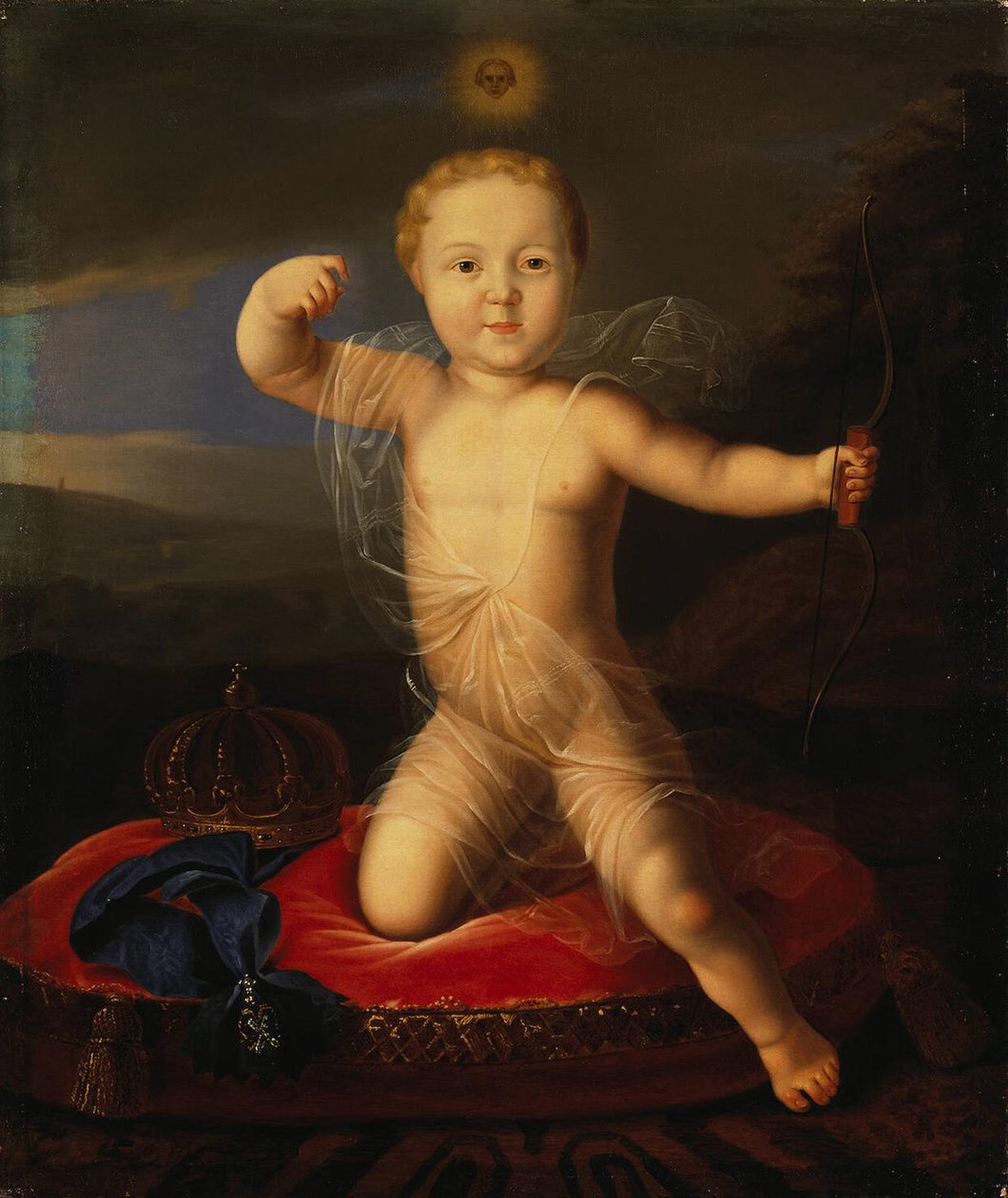 Retrato de Tsarevich Peter Petrovich da Rússia 1715-1719, primeiro trimestre do 19º cen. de Unbekannt