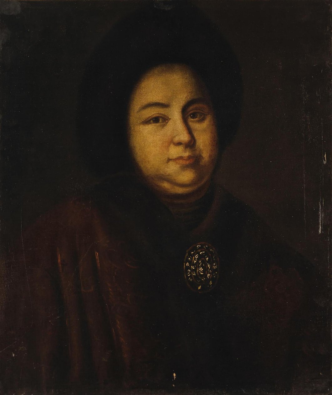 Retrato da czarina Evdokiya Feodorovna Lopukhina 1669-1731, esposa do czar Pedro I da Rússia, 1 de Unbekannt