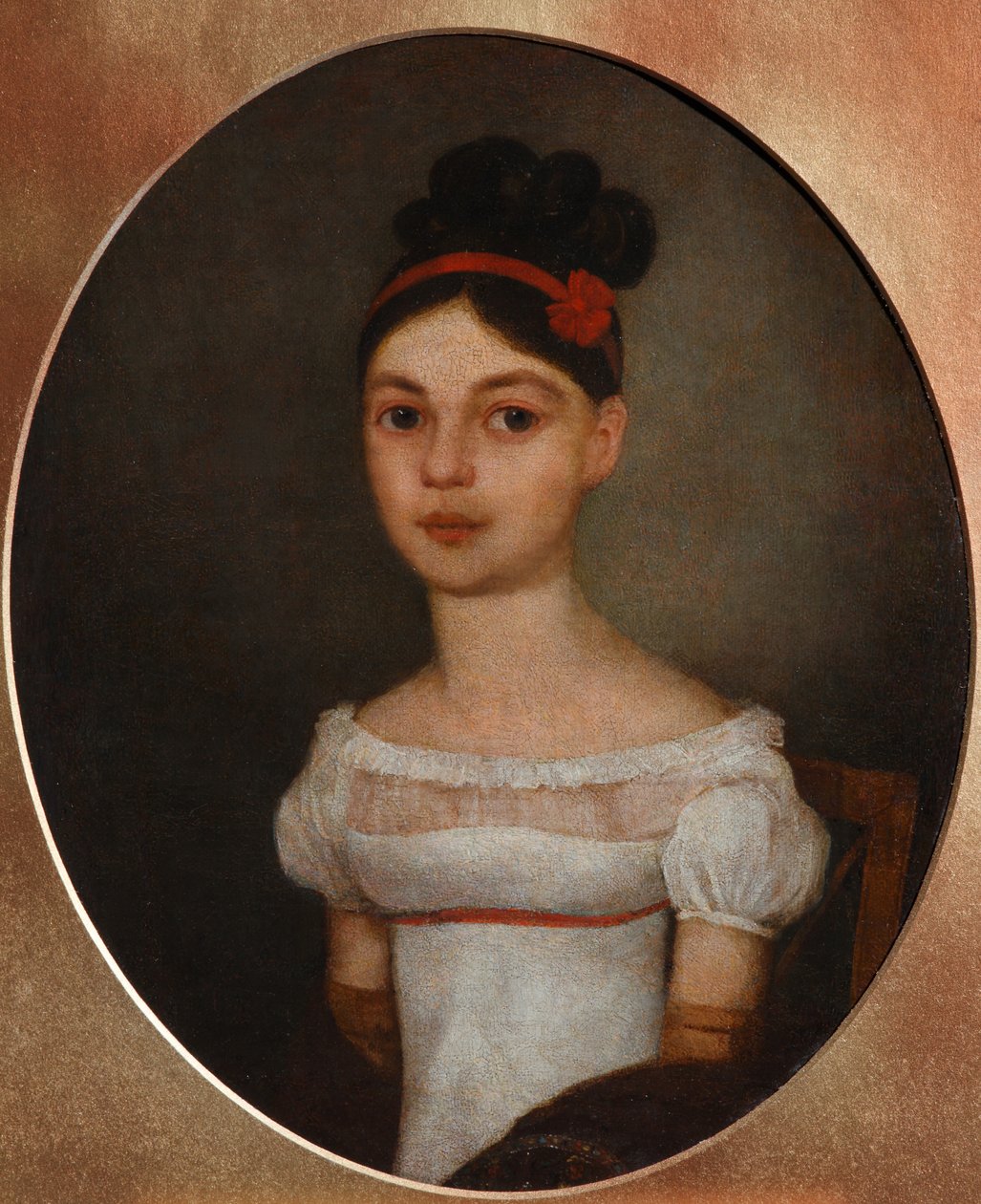 Retrato de Yelizaveta Fyodorovna Ozerova, née Zagryazyskaya 1800-1885, c. 1815 de Unbekannt