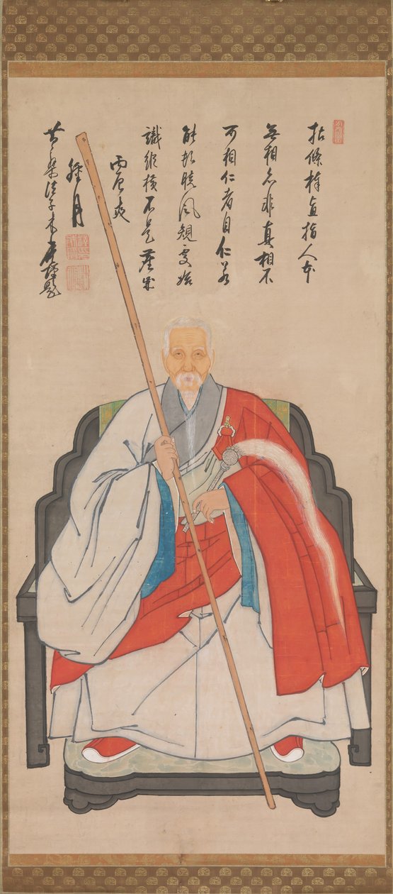 Retrato de Yinyuan Longqi Ingen Ryuki, 1676. de Unbekannt