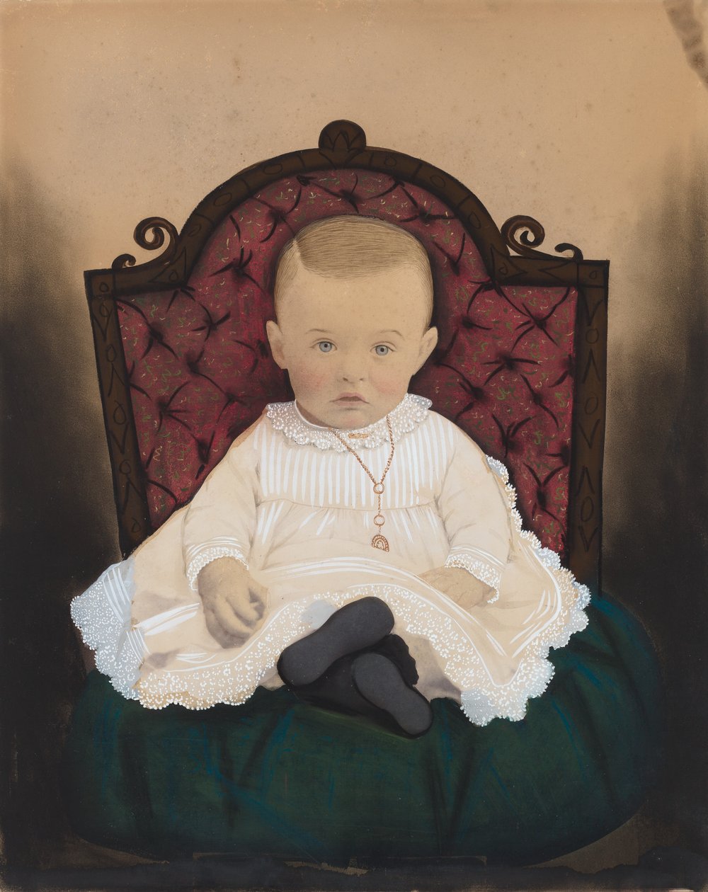 Retrato de um bebê, década de 1880. de Unbekannt