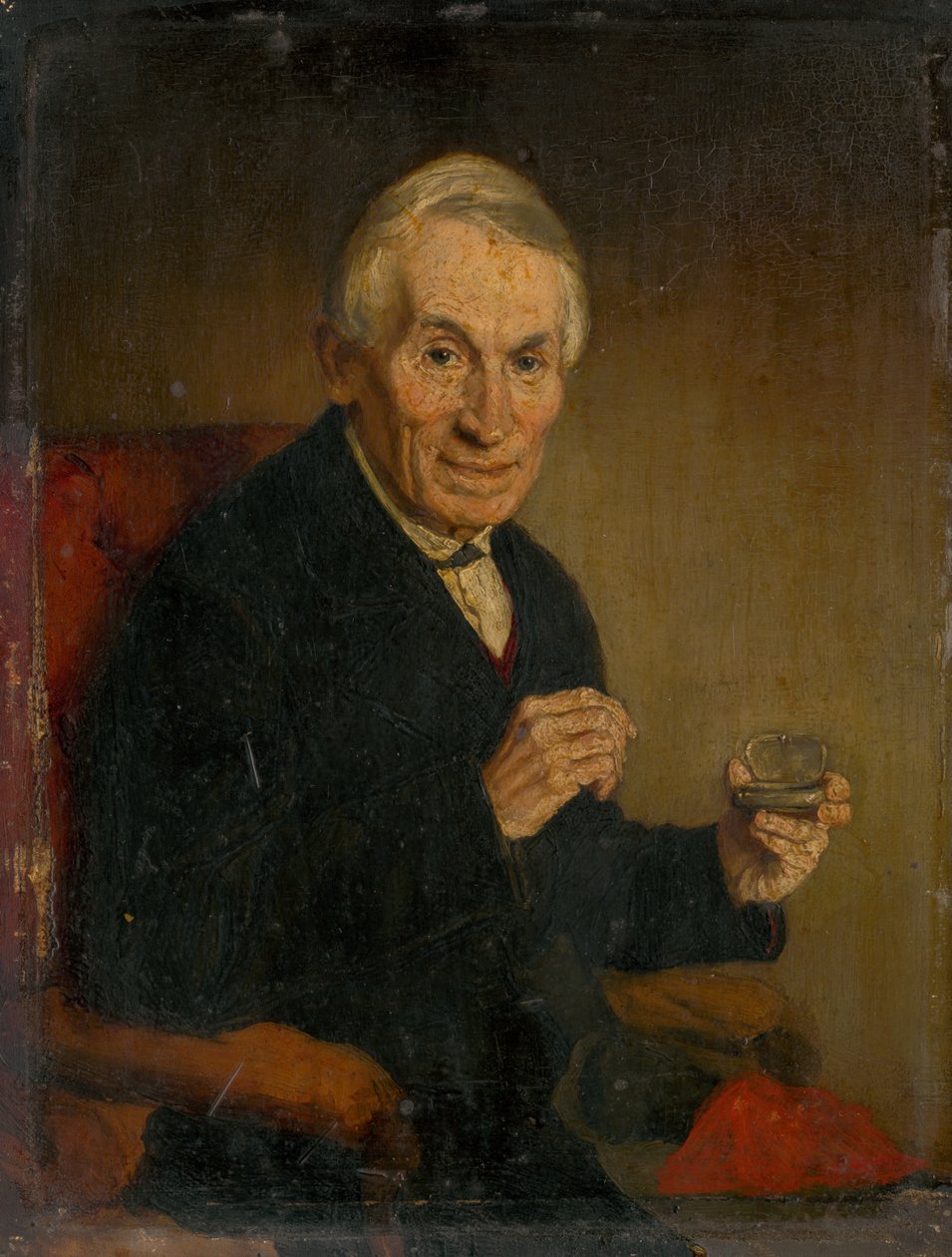Retrato de um cavalheiro com lata de tabaco de Unbekannt