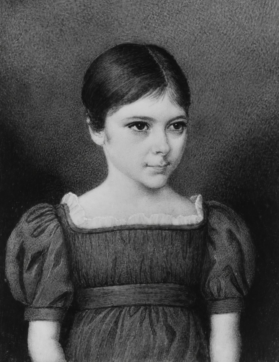 Retrato de uma menina, ca. 1830 de Unbekannt