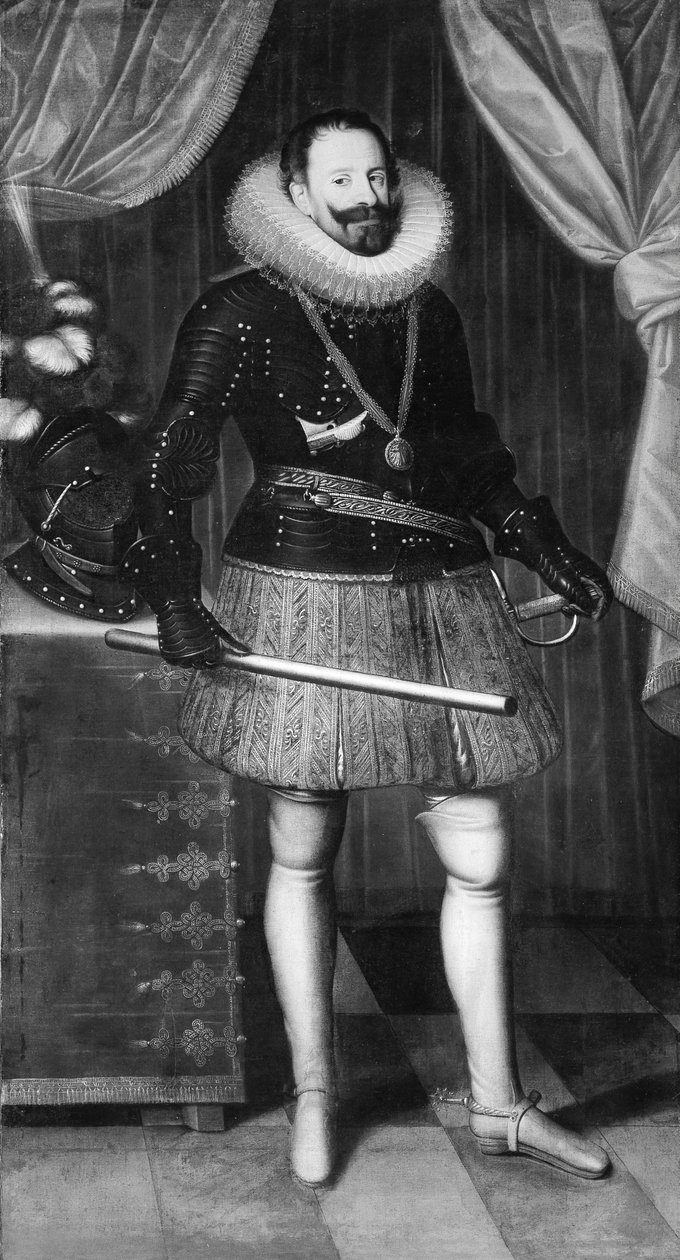 Retrato de um homem de armadura, início do século XVII. de Unbekannt
