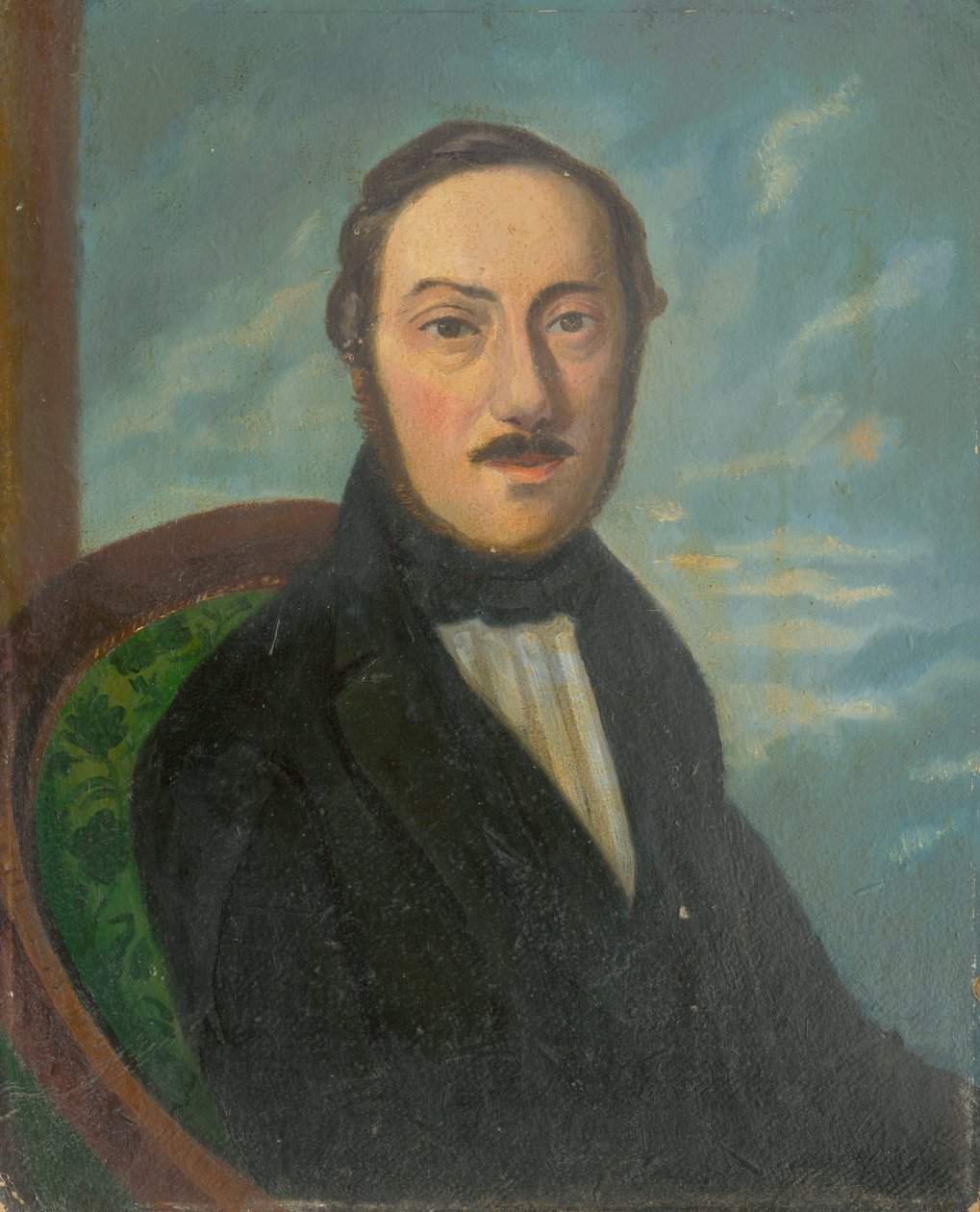 Retrato de um homem em uma poltrona de Unbekannt