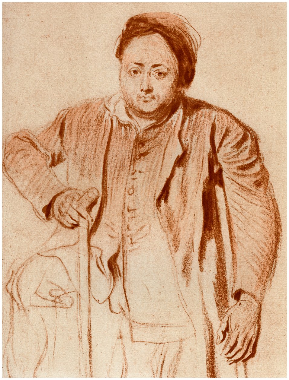 Retrato de um homem de muletas, c1710 1958 de Unbekannt