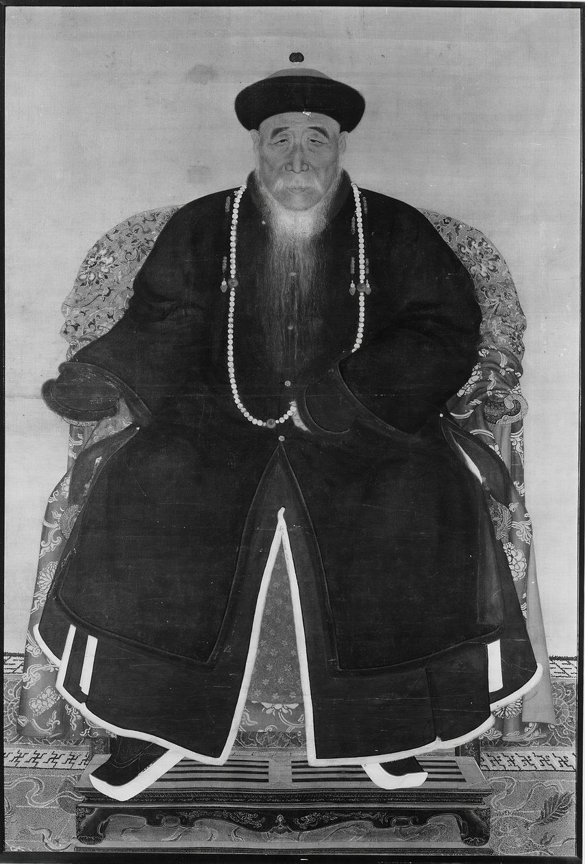 Retrato de um oficial Manchu, século XVII ou XVIII. de Unbekannt