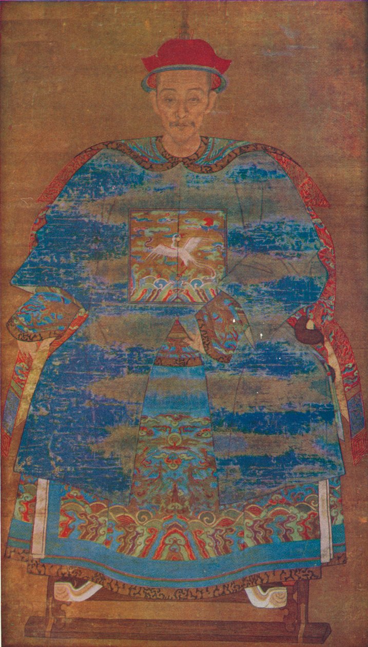 Retrato de um homem político de Manchu, século c17 de Unbekannt