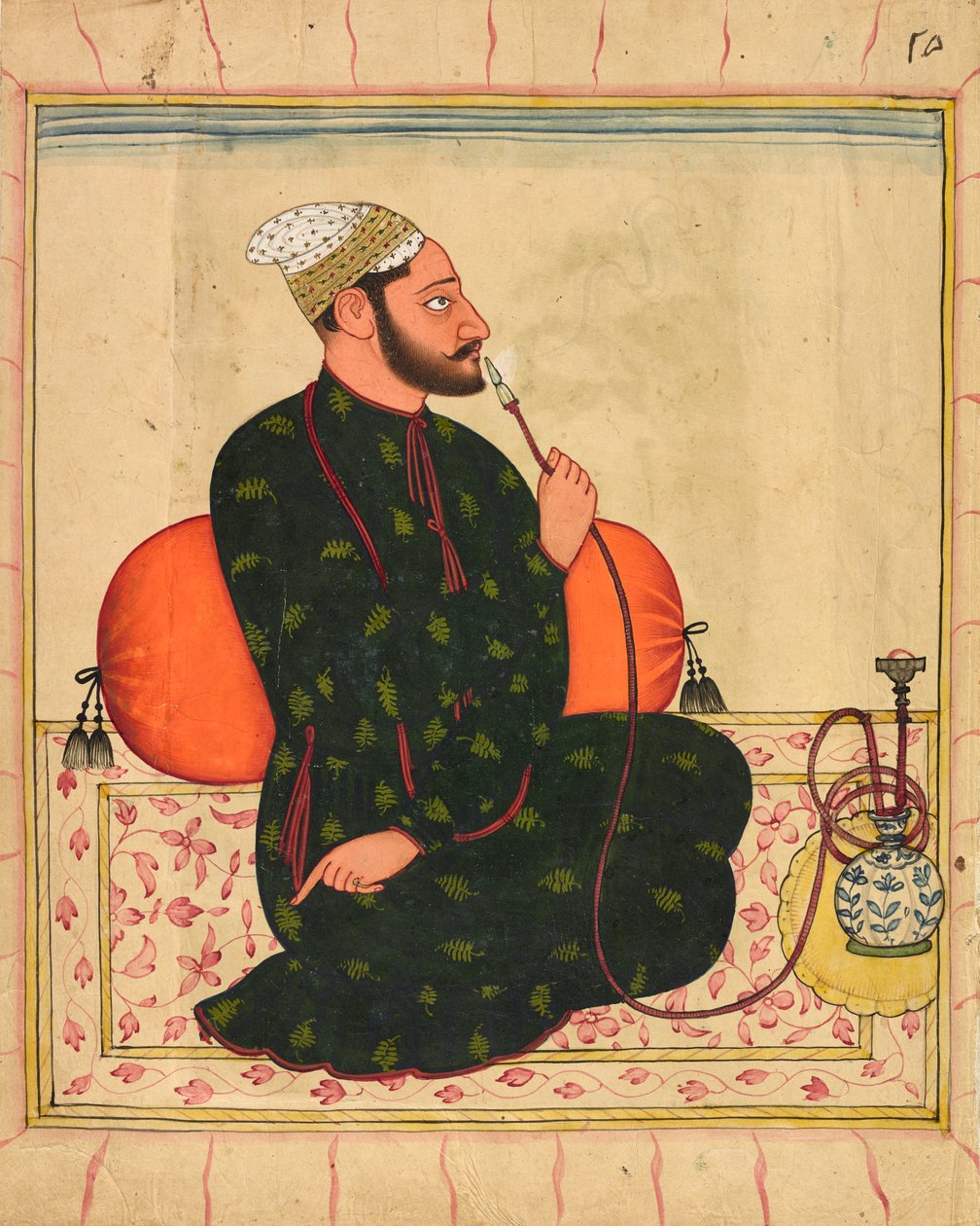 Retrato de um Raja, provavelmente Raja Dhrub Dev de Jasrota, ca.1690-1700.