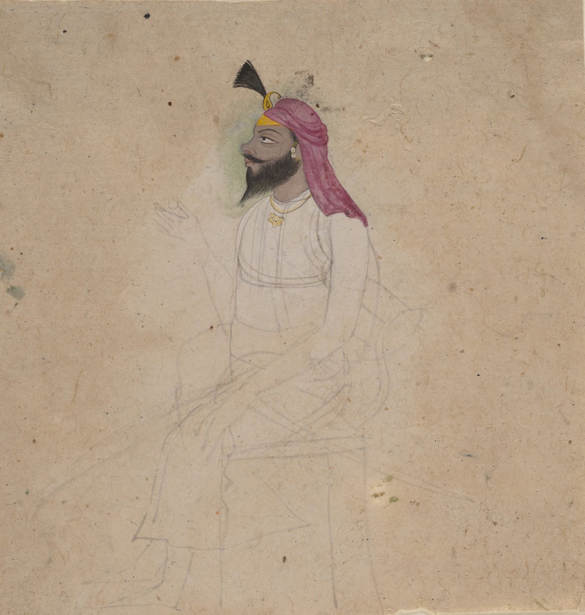 Retrato de um Sikh Noble, início do século XIX. de Unbekannt