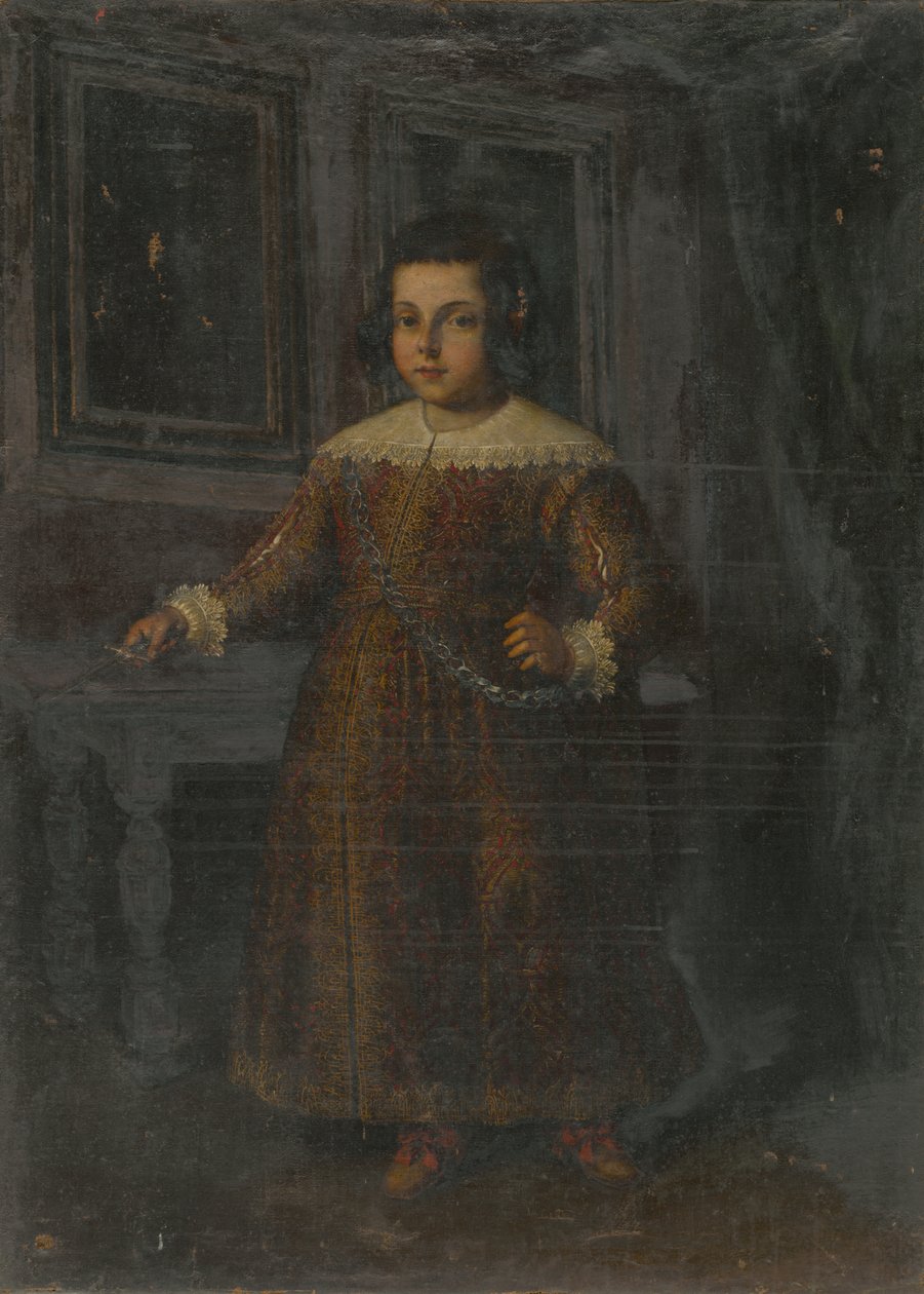 Retrato de uma menina em pé de Unbekannt