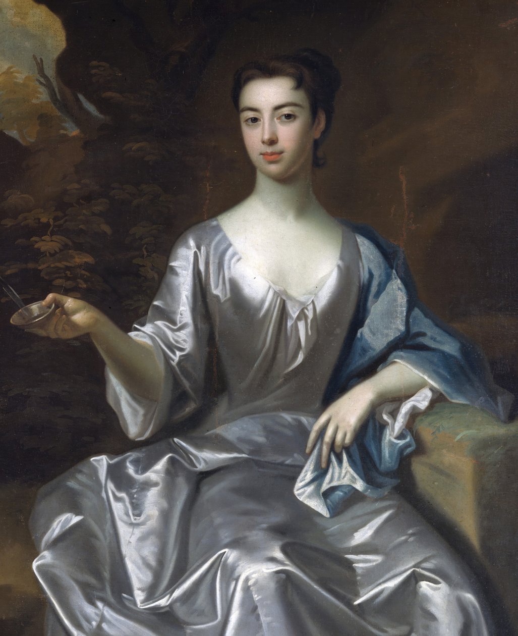 Retrato de uma mulher, chamada Maria Taylor Byrd, 1700-1725. de Unbekannt