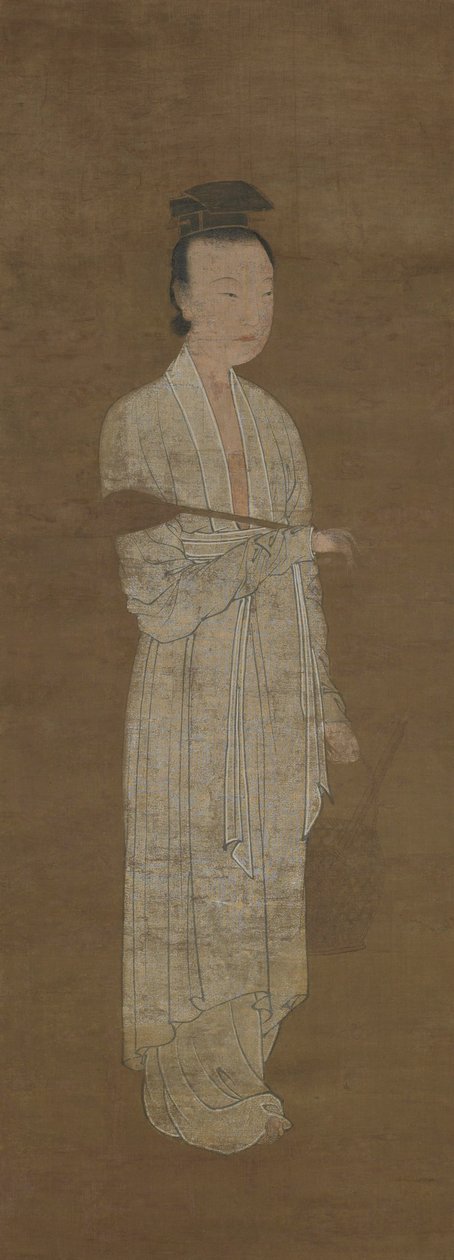 Retrato de uma mulher de branco: Lu Meiniang, século XIV. de Unbekannt