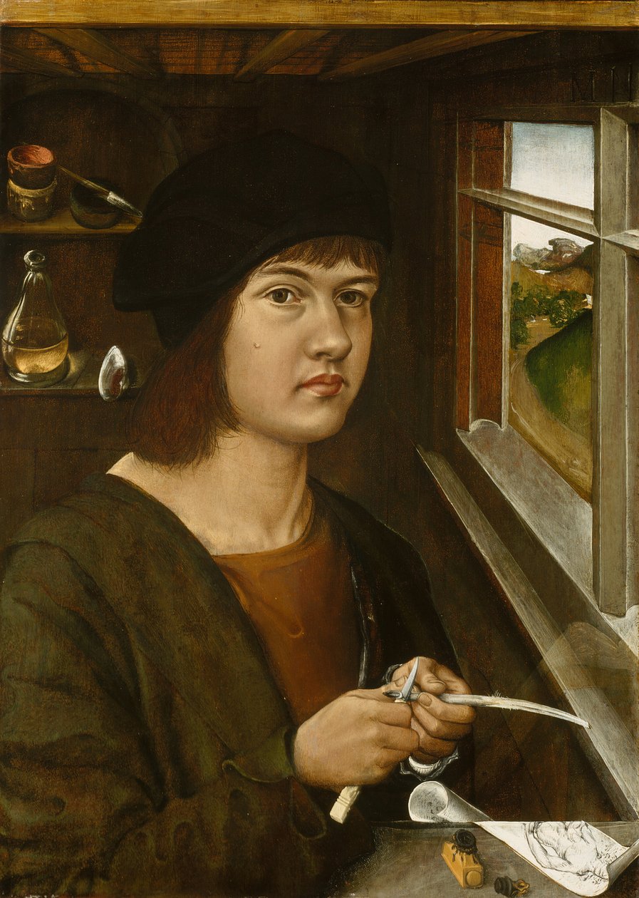Retrato de um jovem artista, c. 1500. de Unbekannt