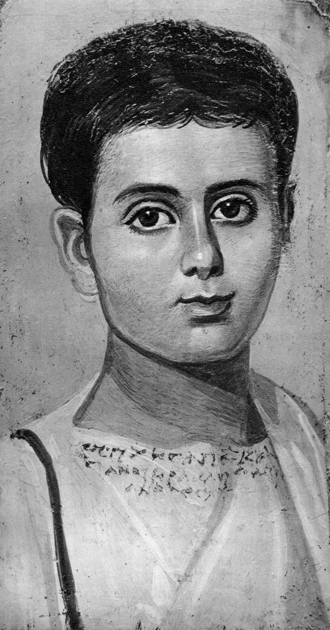 Retrato de um jovem rapaz, Al-Fayyum, Egito, século II 1936 de Unbekannt