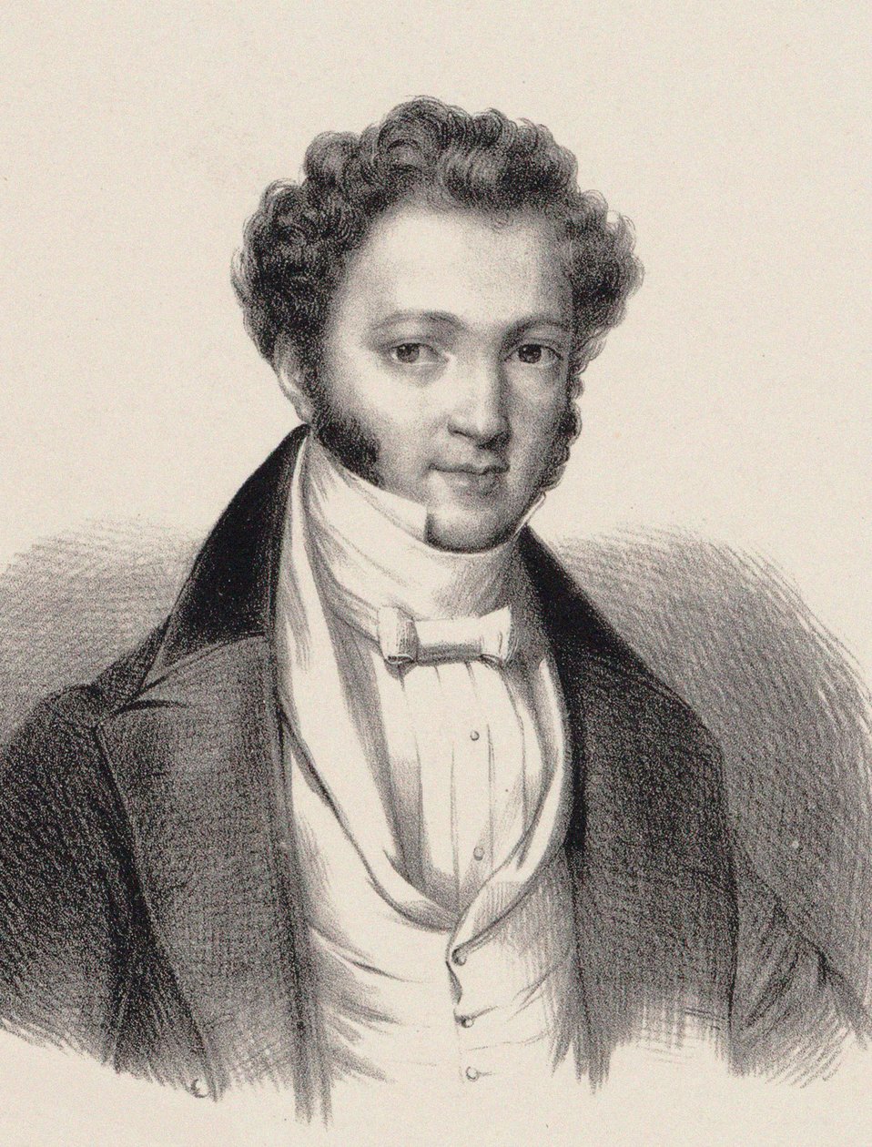 Retrato do pianista e compositor Ignaz Moscheles 1794-1870, de Unbekannt